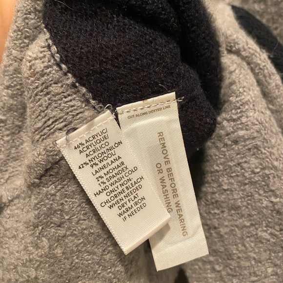 LOFT Blue‎ & Grey Knit Crew Neck Sweater - Picture 6 of 6